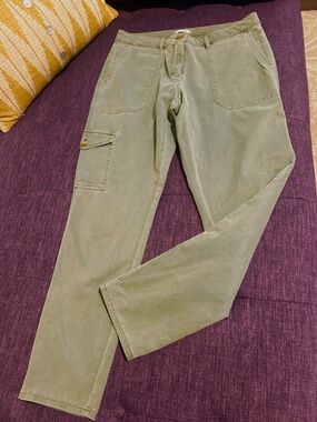 J. Jill Olive Green Cargo Tencel Pants